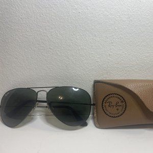 Vintage B&L Ray Ban Bausch & Lomb Black Aviator Sunglasses
